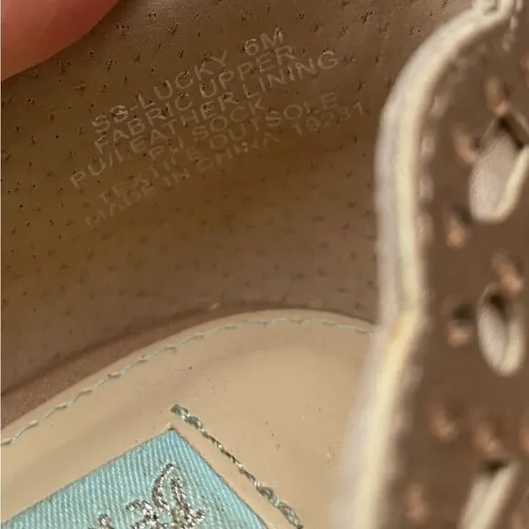 Blue by Betsey Johnson “Lucy” Wedding Flats Lucy formal shoes prom rhinestones - Picture 6 of 11